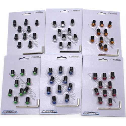 K-sharp motor Universal Fitting 5mm Motorcycle Windscreen Screws Windshield Bolts Mounting Nuts For Honda yamaha suzuki