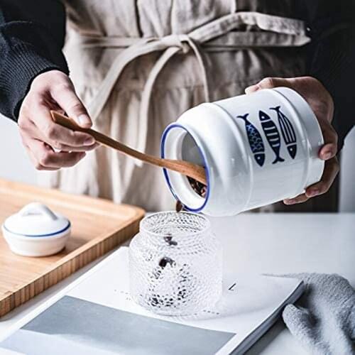 Ceramic Food Storage Container for Cereals Sugar Coffee Flour, Home