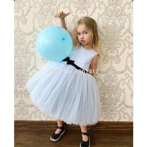 Hot Lace Flower Girls Wedding Dress Baby Girls Christening Cake Dresses For Party Beading Dress Baby Girl Birthday Dress