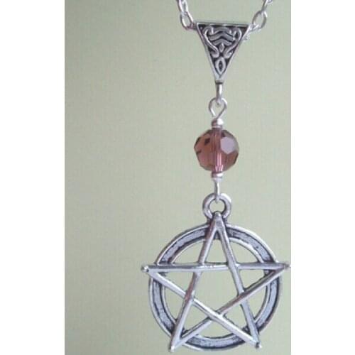 Hot Fashion Vintage Large Pentagram Charms Pendants Necklace Pagan Protection Spiritual Necklaces DIY Jewelry Fast shipping D980