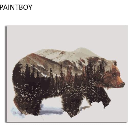 PAINTBOY Picture Modern Framed Pictures Painting By Numbers DIY Oil Painting On Canvas Home Decor Of Animal