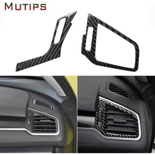 Mutips Car Dashboard Air Outlet Vent Cover Trim Interior Mouldings Auto Accessories For Honda Civic 10th Gen 2016 2017 2018 2019