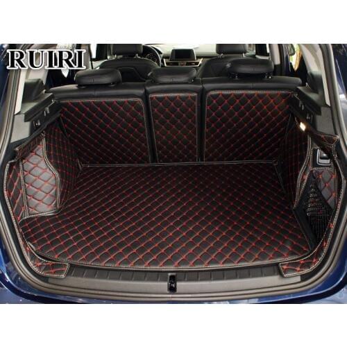 Full set car trunk mats for BMW 2 series 218i 220i 225i 228i Active Tourer F45 2018-2014 waterproof boot carpets cargo liner mat