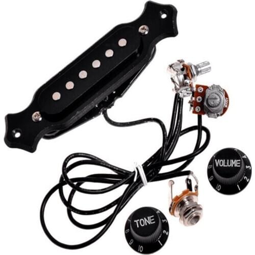 Pre-Wired Cigar Box Guitar Pickup with Volume & Tone for Electric Guitar