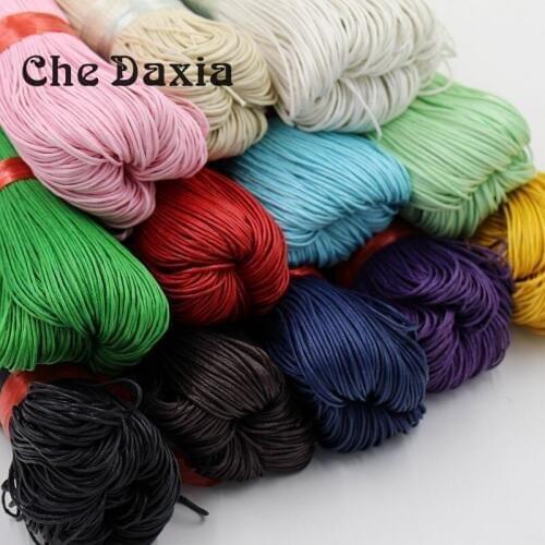 Sold by piece (About 80m/piece) 1mm diameter cotton Wax Cord for DIY handmade Bracelet Necklace accessories