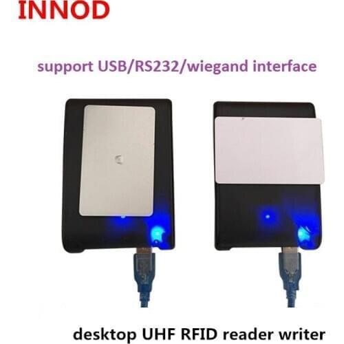 1m read range rs232 /usb 2.0 rfid uhf reader desktop writer for door entrance detecting 915mhz 865mhz epc gen2 rfid tag
