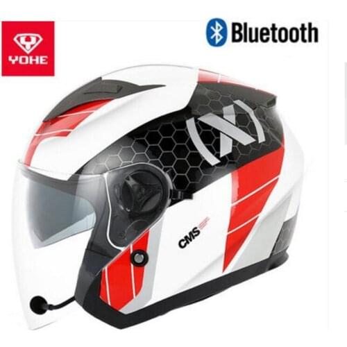 2018 Summer New YOHE Knight Safety Bluetooth Helmets Half Face Motorcycle Helmet YH868A Double lens Motorbike Helmet of ABS PC