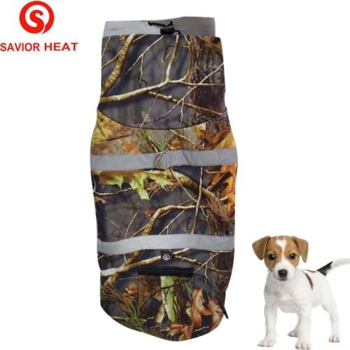 Savior Winter warm electric heating pet dog clothes 3 levels outdoor rechargeable lithium battery sports ski thermal dog coat
