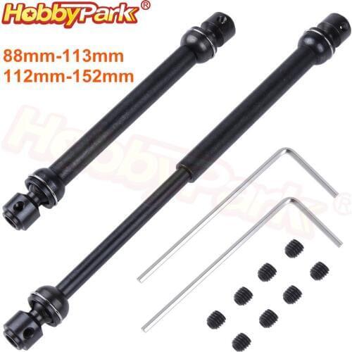 88mm-113mm / 112mm-152mm Heavy Duty Metal Steel Drive Shaft CVD For Axial SCX10 SCX10 II 90046 RC4WD D90 Wraith RC Crawler Car
