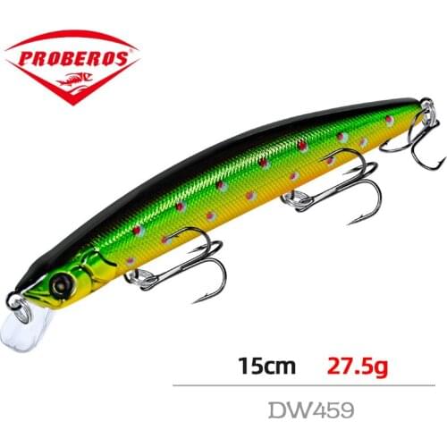 Top Water Depth 1.2-2.6m Wobbler Fishing Lure 150mm 27.5g Rolling Jerkbait Minnow Unique Lip Bass Pike Bait Fishing Tackle