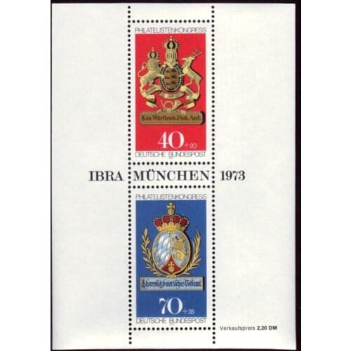 Munich stamp exhibition 1973， souvenir Sheet Post Stamps Postage Collection