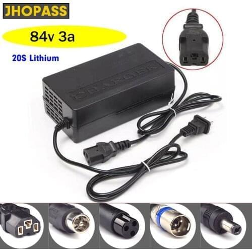 72V 3A LED display Li-ion lithium battery Charger For Electric Bike Bicycle Scooters DC 110V-220V Output 84V 3A Volt