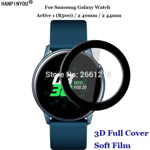 For Samsung Galaxy Watch Active 1 2 40mm 44mm 3D Curved Plating Full Cover Soft PET Film Screen Protector (Not Tempered Glass)