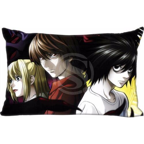 Hot Sale Death Note Anime #7 Pillowcase Custom Zippered Rectangle Pillow Cover Cases Size 40x60cm (Two sides) WT#905&O9