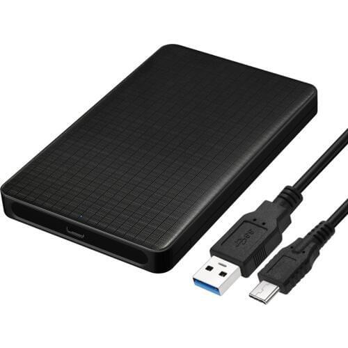 Carcasa HDD 2,5 pulgadas SATA a USB 3,0/USB 3,1 tipo c SSD adaptador caja de disco duro para 1 TB 2 TB disco duro externo funda