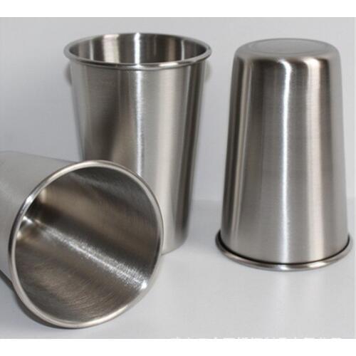 1pc 500ml S/Steel Wine Glass Drinking Cup Goblet Champagne Water Mug Party Home Bar Supplies wine pourers ke 1501