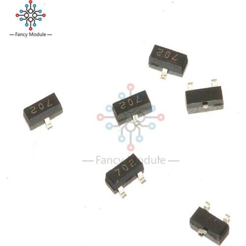 100PCS 2N7002 702 SOT-23( SMD ) N-Channel 60V 115mA MosFET