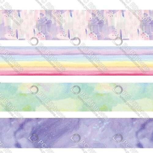 16-75MM Symphony Printed Grosgrain Polyester Ribbon 50 Yards Gift Wrapping Diy Bows Wedding Drections Ribbons