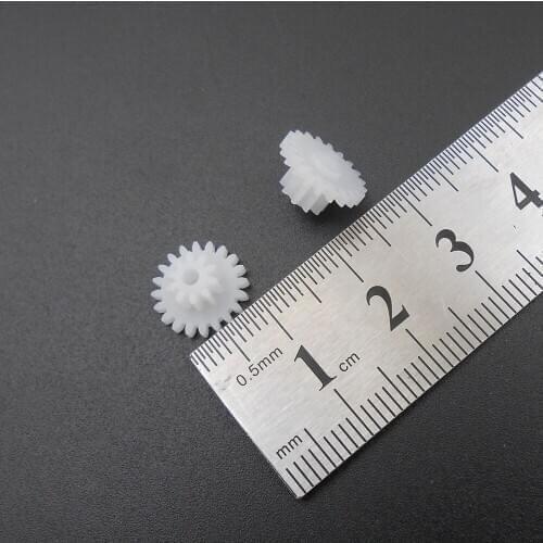 500PCS 0.5 Modulus 0.5M Double Gear Reduction Bilayer Gears 20 Teeth + 10 Teeth Aperture 1.95mm 2A Tight Fitting 20T + 10T FD932