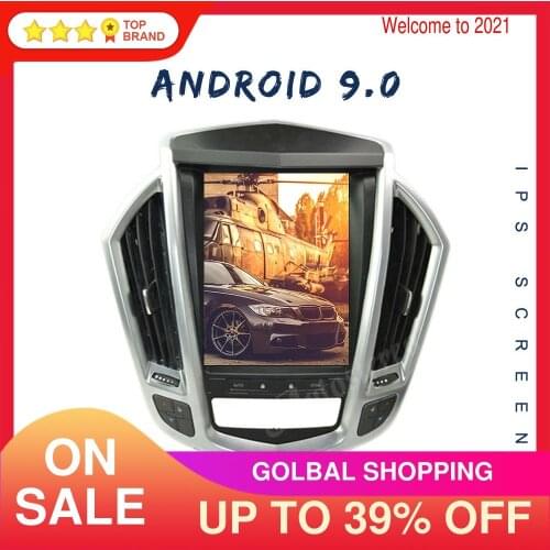 Android 9.0 4+64G Tesla style Car GPS Navigation For Cadillac SRX 2009 - 2012 HeadUnit Multimedia Player Radio Tape Recorder IPS