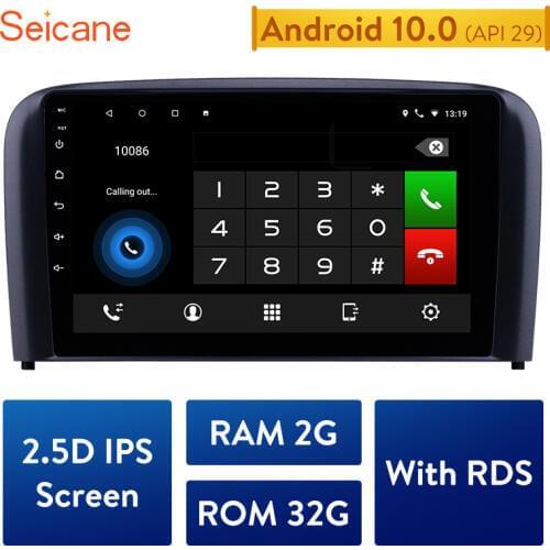 Seicane 9 inch Android 10.0 Car Unit Radio Stereo for 2004 2005 2006 Volvo S80 GPS Navigation support Carplay DVR OBD Digital TV