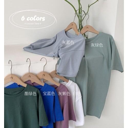 Spring/Summer 2021 new white pure cotton short-sleeved T-shirt for women