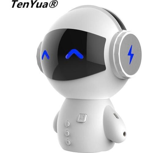 Bluetooth Wireless Cartoon Robot Portable Bluetooth Speakers Stereo Music Loudspeakers Power Bank Player Receiver