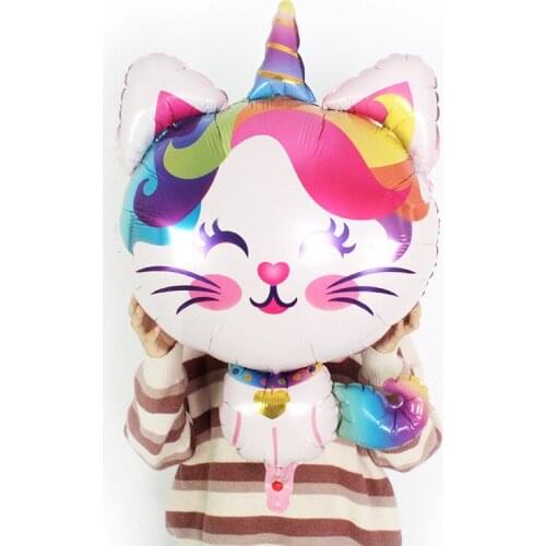 Large color unicorn cat shape balloon unicorn hydrogen balloon birthday party wedding decoration balloon wholesale