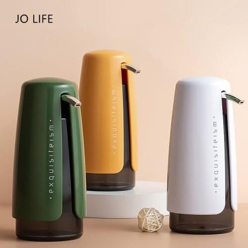JO LIFE 420ml Press Type Dispenser Shower Gel Shampoo Lotion Empty Refillable Pumps Storage Bottle Outdoor Travel Bottle