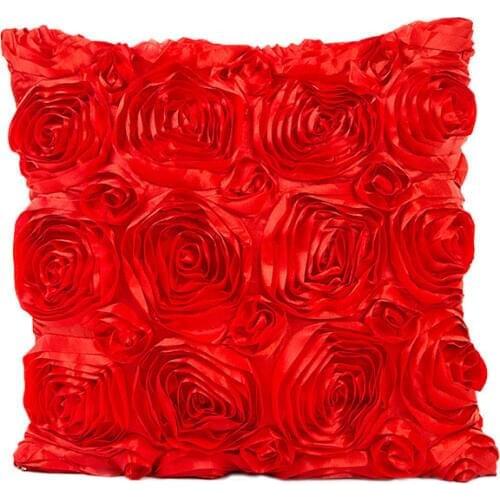 Super big floral decoration red green cushion covers 40x40cm no inner sofa ornament throw pillow cushions covers home dec X118