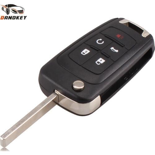 Dandkey New 5 Button Key Shell Case Holder For Buick LaCrosse Regal Verano key shell