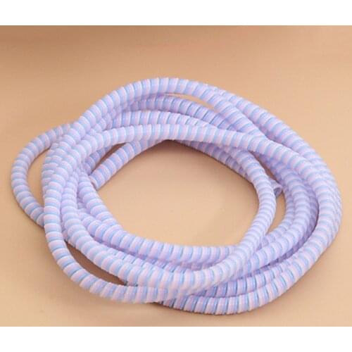1.4m Color Phone Wire Cord Rope Protector Sleeve Spring Twine Protection Rope for USB Charging Cable Earphone Data Bobbin Winder