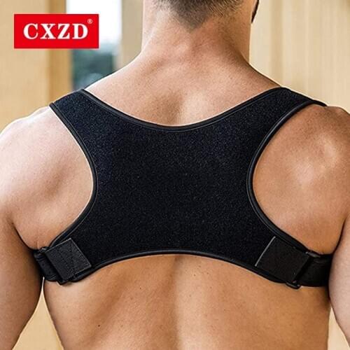 CXZD 2021 New Adjustable Clavicle Posture Corrector Men Upper Back Brace Shoulder Lumbar Support Belt Posture Spine Correction