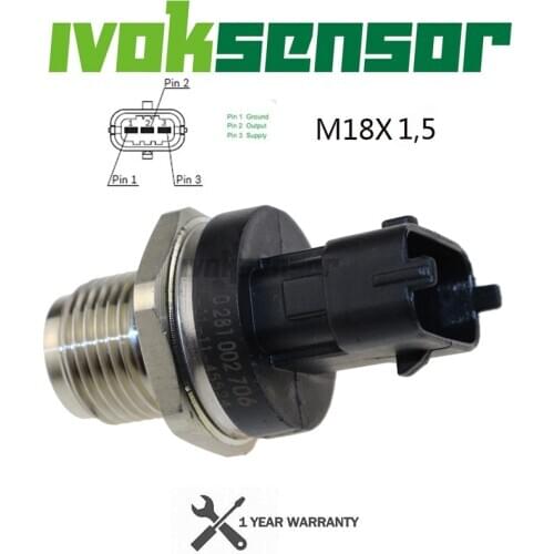 1800BAR FUEL RAIL PRESSURE SENSOR 0281002706 0281002903 0281002937 For CUMMINS VOLVO IVECO MAN FIAT JACK RENAULT