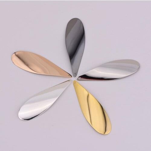 58 * 18mm drop-shaped curved single hole pendant DIY smooth copper sheet jewelry accessories