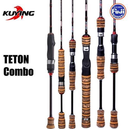 KUYING TETON Combo 1.56m 1.8m 1.86m 1.9m 1.92 1.98m Carbon Super Ultra Light Soft Baitcasting Casting Spinning Lure Fishing Rod