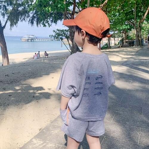 Baby Boys Short Sleeve Summer Clothes Sets Cartoon Cotton Korean Kids T-shirt Short Pants 2-piece Suit Clothing Children Outfits