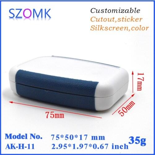 5 pcs, plastic handheld enclosure 75*50*18mm distribution box plastic enclosures, plastic housing enclosure box