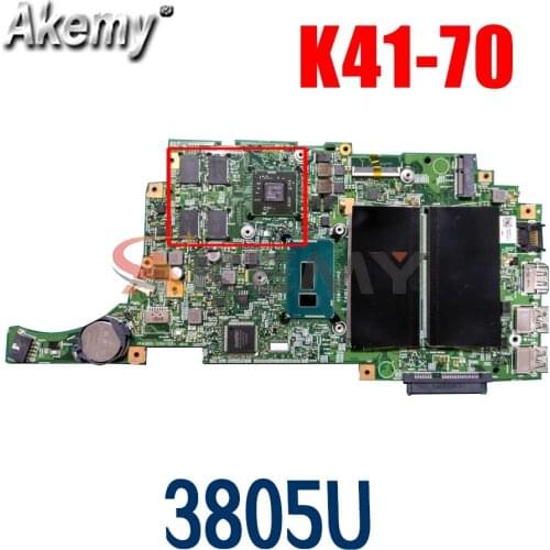 Laptop motherboard For LENOVO K41-70 14266-1 Mainboard 5B20J32268 SR210 Pentium 3805U 216-0864018 DDR3