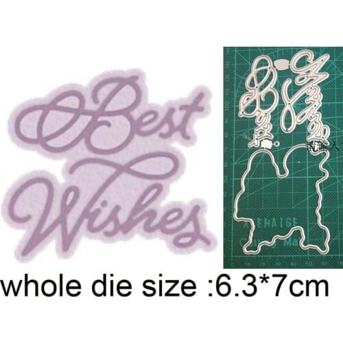 2021 metal cutting dies cut die mold Letter Best Wishes decoration Scrapbook paper craft knife mould blade punch stencils dies