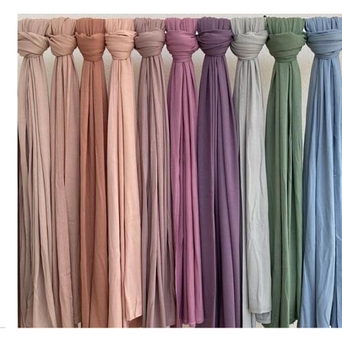 Fashion Modal Cotton Jersey Hijab Scarf Long Muslim Shawl Plain Soft Turban Tie Head Wraps For Women Africa Headband 170x60cm
