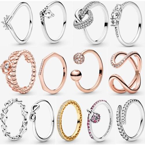 New 925 Sterling Silver Ring For Women Love Vintage Rings For Gift Party Engagement Fine Jewelry Anel Feminino