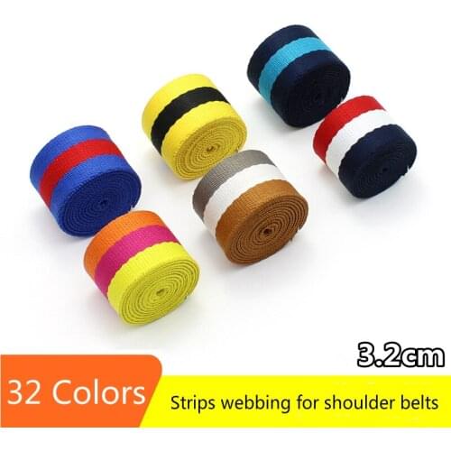 New 32mm Wide 5 Meters Strips Webbing DIY Sewing Shoulder Bags Belts Clothes Buckles Craft Accessories