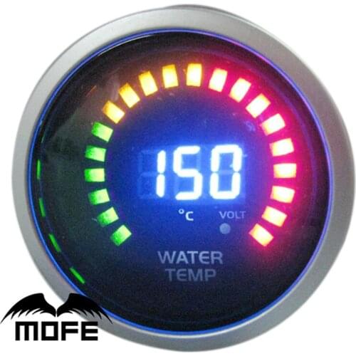 Original Logo 20 Red Yellow Green LCD 2 inch 52mm Water Temp Gauge