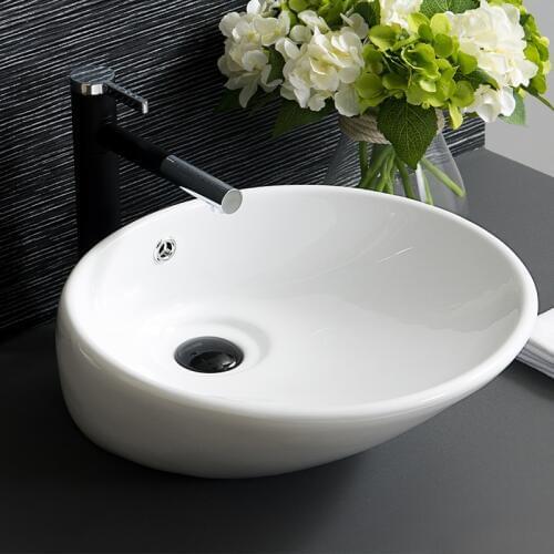 Oval white Europe Vintage Style Ceramic Art Basin Sinks Counter Top high quality ceramic wash basin hand painted ceramic sinks