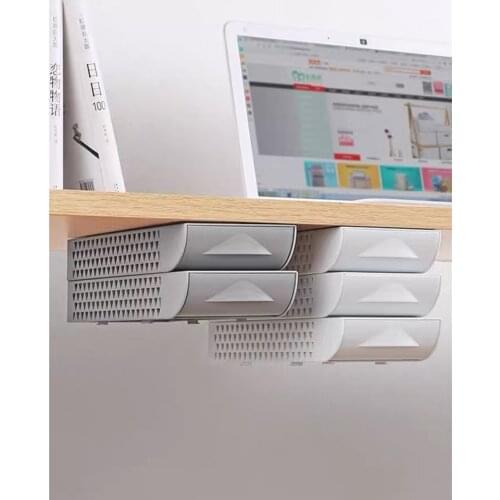 Stackable Hidden Office Drawer Organizer Under Desk Pen Holder Home Office Stationery Box Space Save