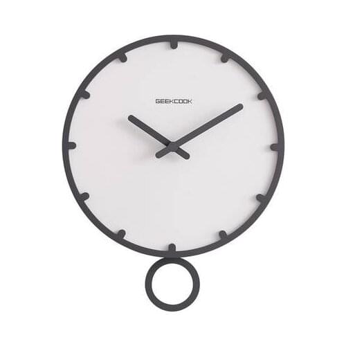Pendulum Silent Wall Clock Living Room Nordic Modern Minimalist Round Creative Wall Clock Wand Klok Style Home Clock MM60WC