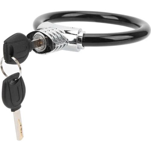 Bike Anti-Theft Portable Steel Cable Lock Zinc Alloy Anti-Theft Safety Lock with 2 Keys for Bicycle Mountain Bike