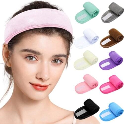 Women Sports Yoga Adjustable Hairband Makeup Toweling Hair Wrap Head Band Stretch Salon SPA Facial Headband Hair Accessories