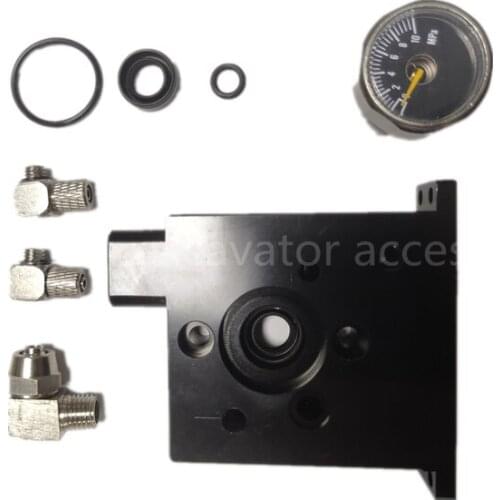 1:1 RC excavator hydraulic pump connecting plate pressure gauge regulating valve hydraulic excavator loader parts model oil pump